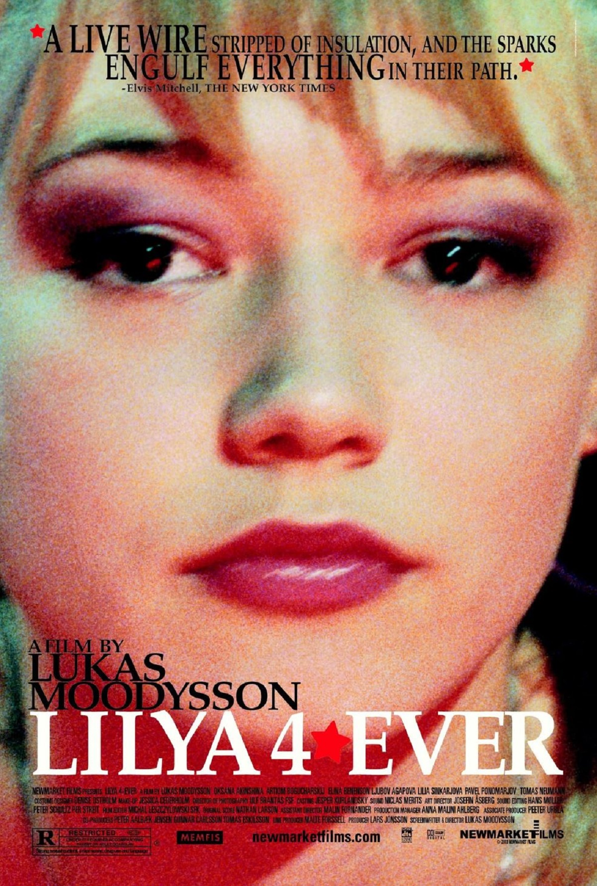 The movie poster of Lilya 4-ever and movie review 2002