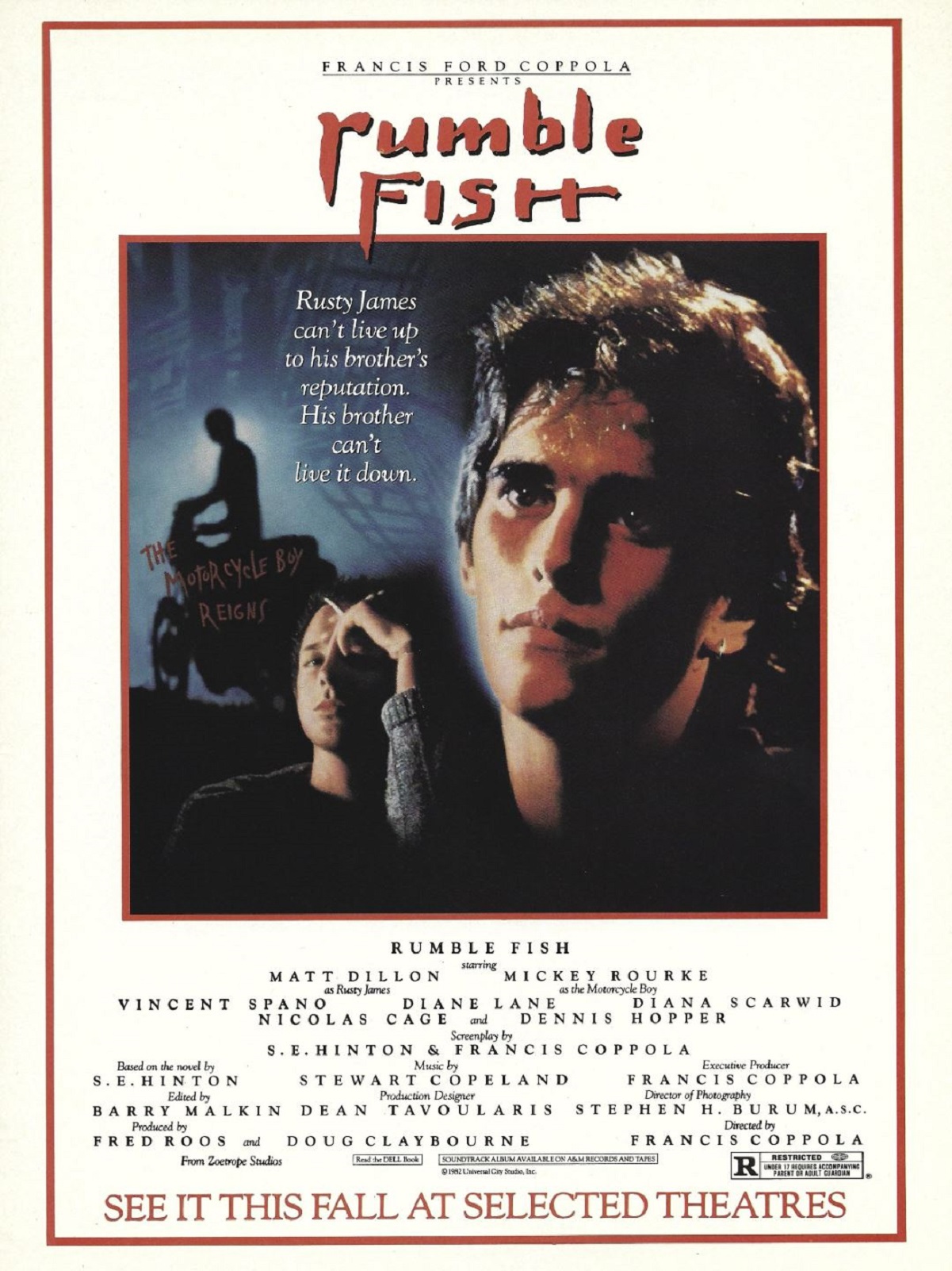 Rumble Fish Movie Review and Poster 1983