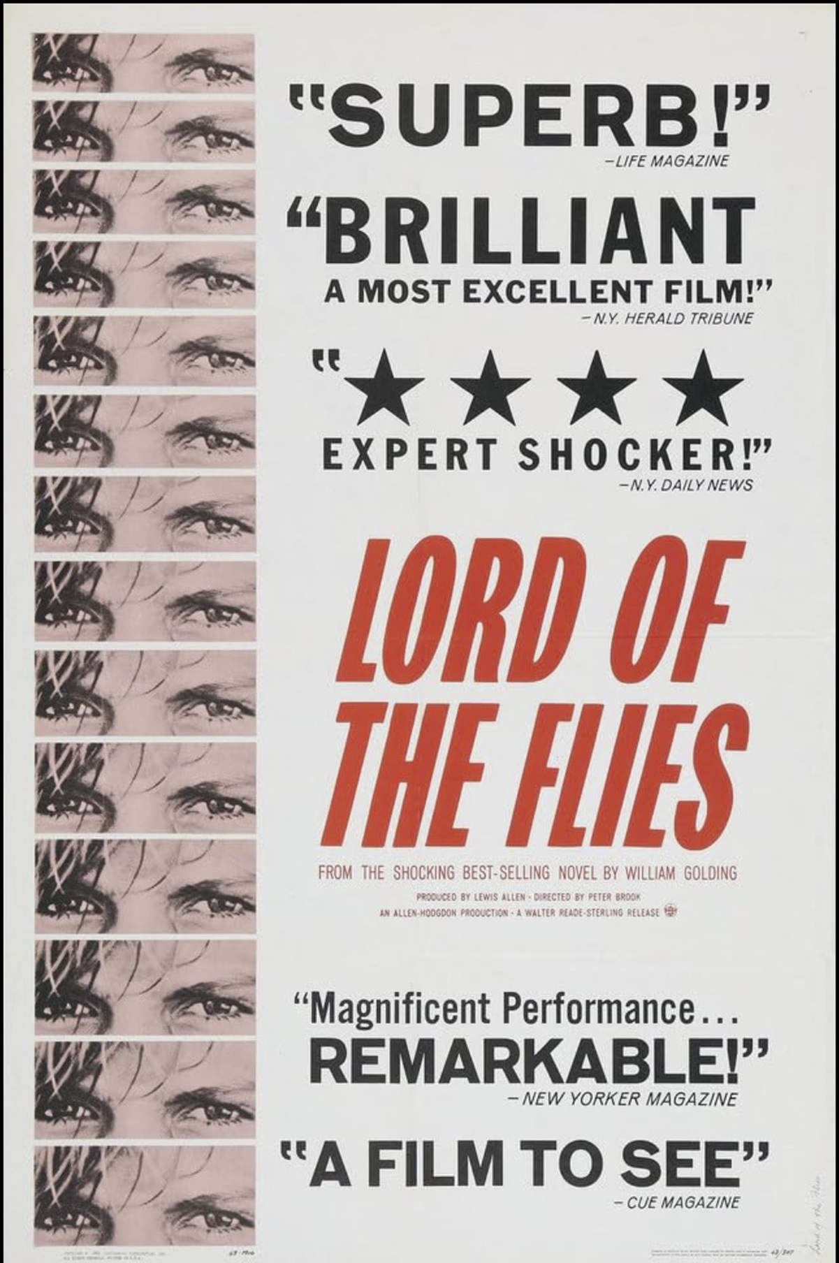 Lord Of The Flies Movie Review and Poster 1963