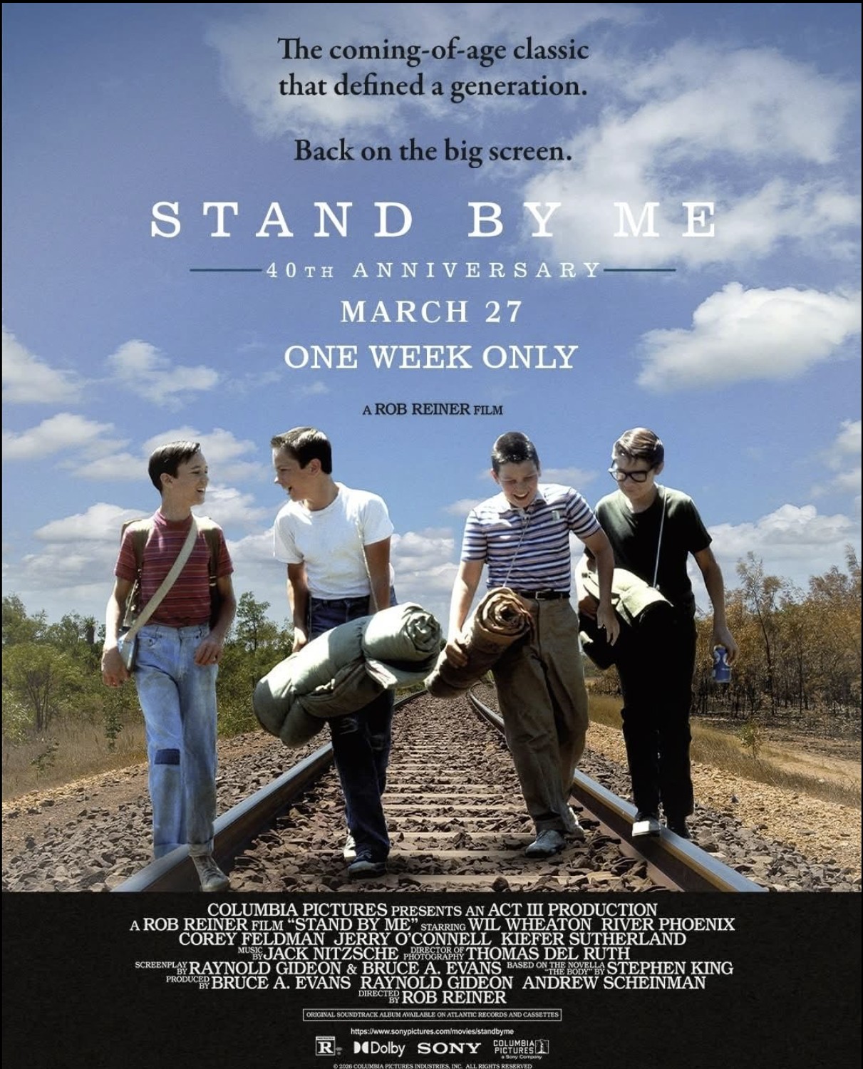 Stand By Me Movie Review and Poster 1986